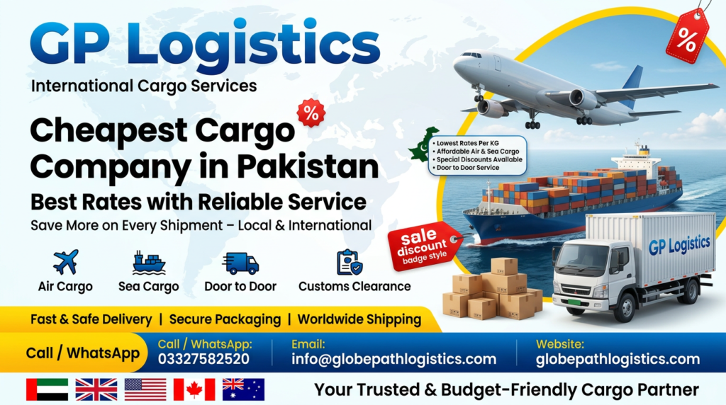 Cheapest Cargo Company in Pakistan