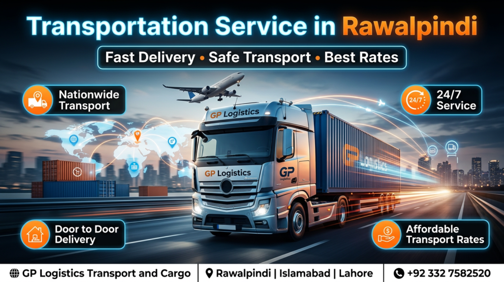GP Logistics Transport and Cargo providing transportation and cargo shipping services in Rawalpindi Pakistan