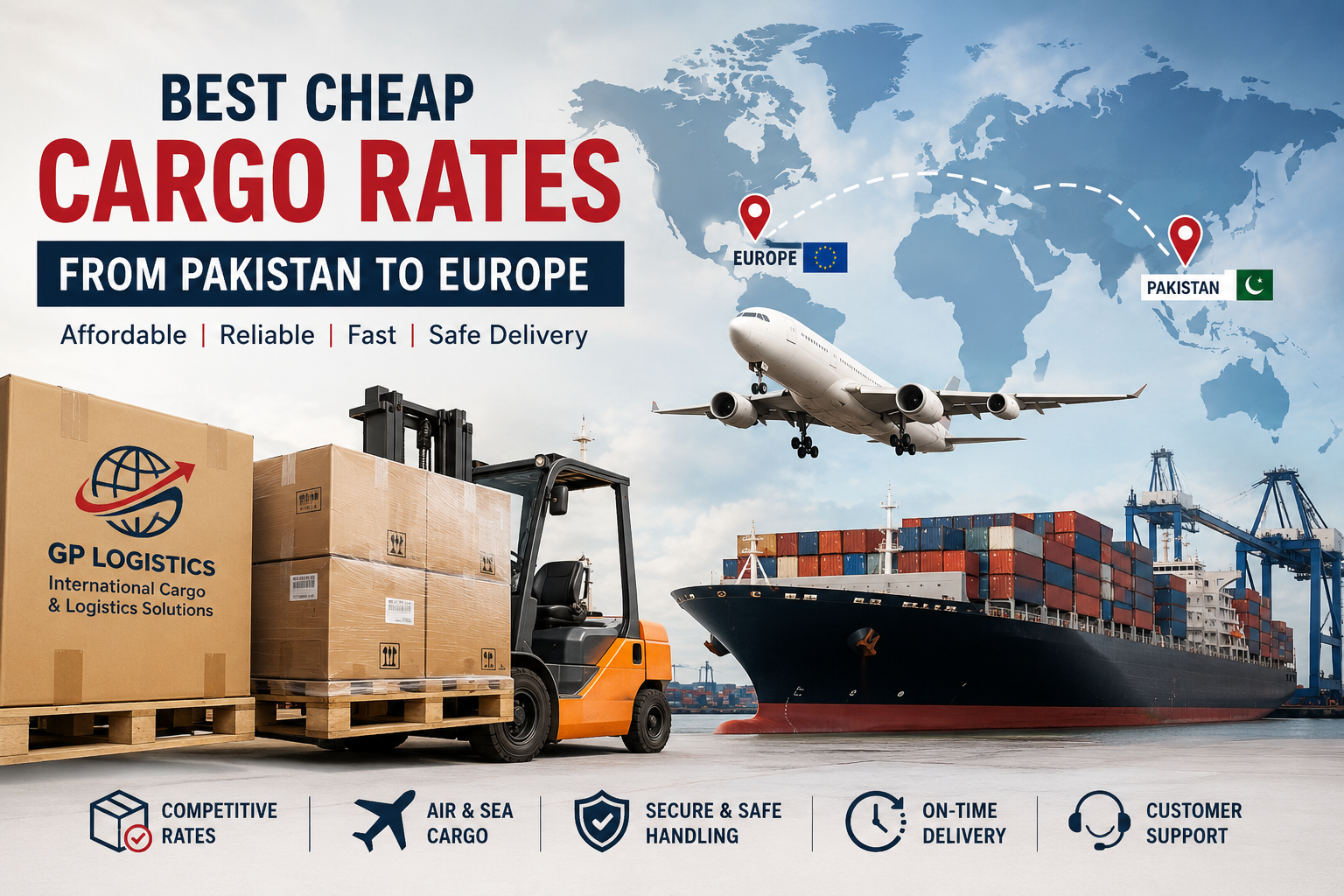 Cheap cargo rates from Pakistan to Europe